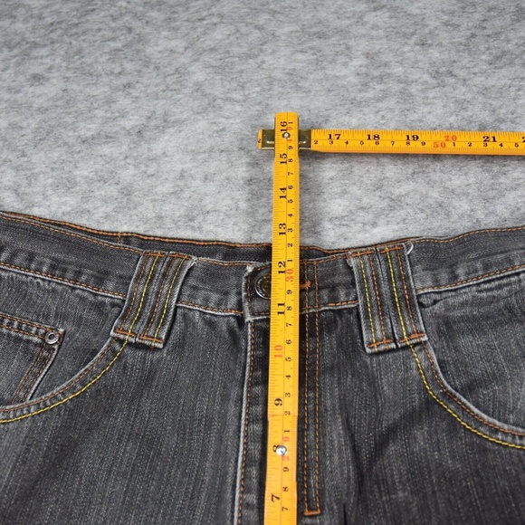 Rocawear Jeans Mens Size 36 Dark Grey Distressed Vintage Streetwear - Picture 8 of 8